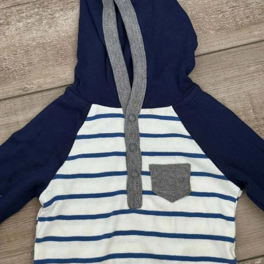 Carter's Baby Boy Stripe Hooded Bodysuit 3M